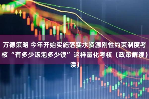 万德策略 今年开始实施落实水资源刚性约束制度考核 “有多少汤泡多少馍” 这样量化考核（政策解读）